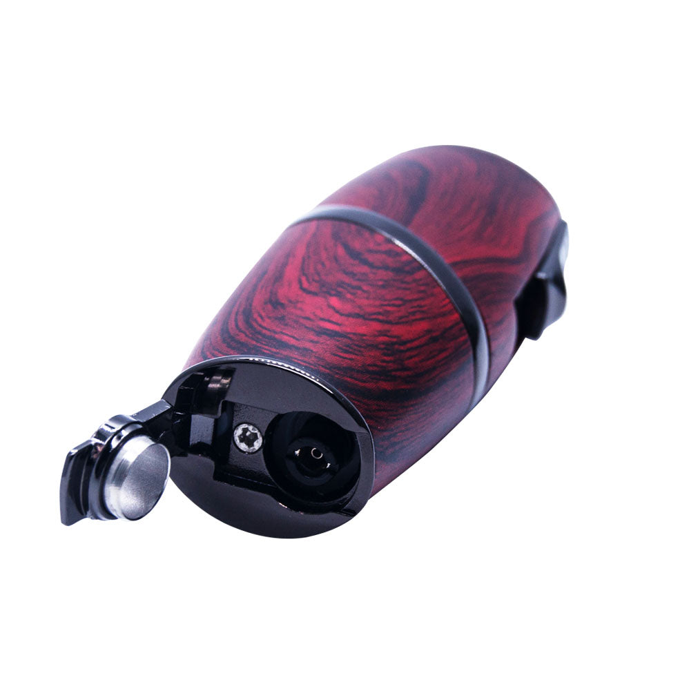 Wooden Finish Triple Jet Torch Lighter Adjustable Flame W/ Cigar Puncher Light