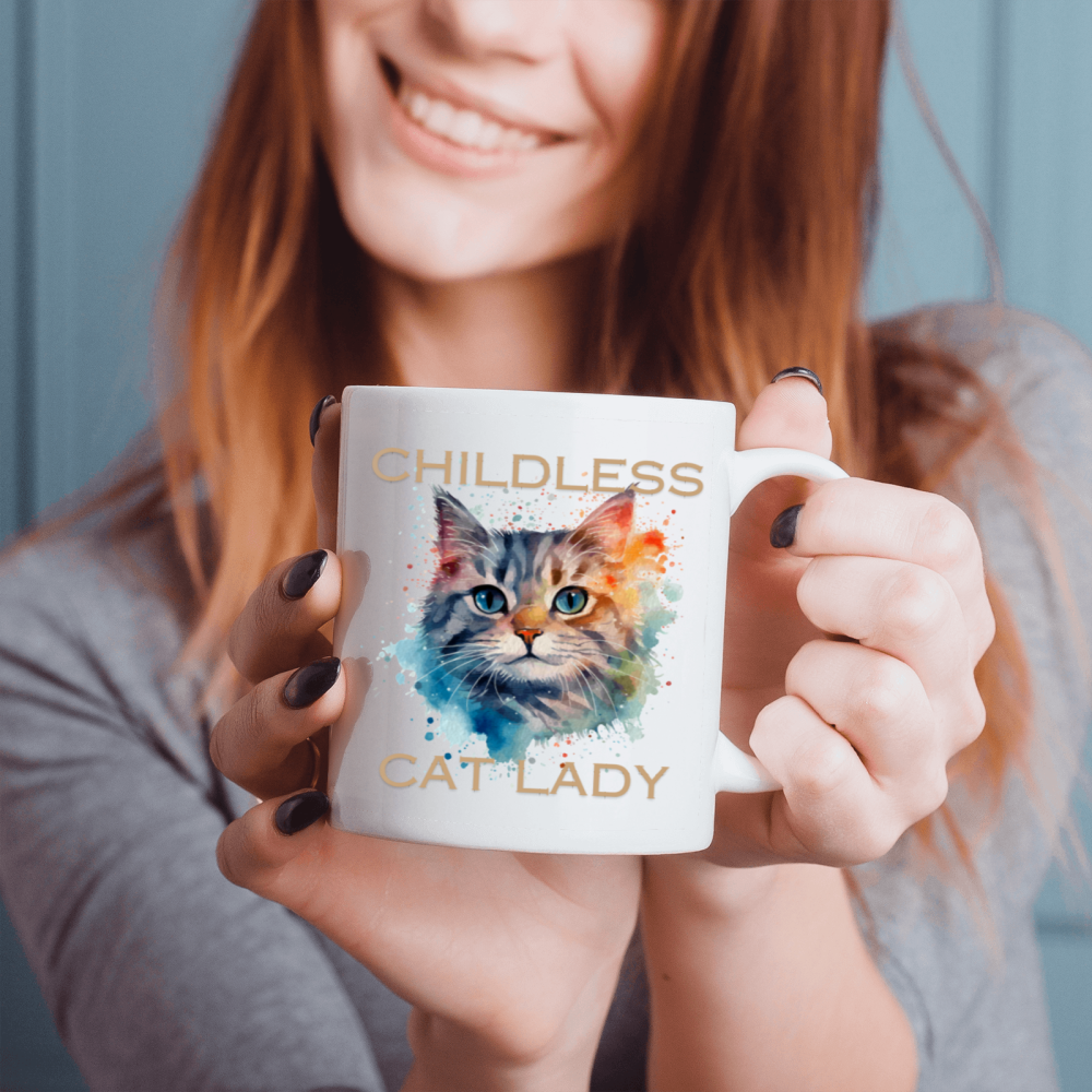 11 oz,3A grade, 330 ml, 2024 vote , Funny Ceramic mug Childless Cat Lady 2024 cup funny mug, best Halloween Christmas gift coffe cup