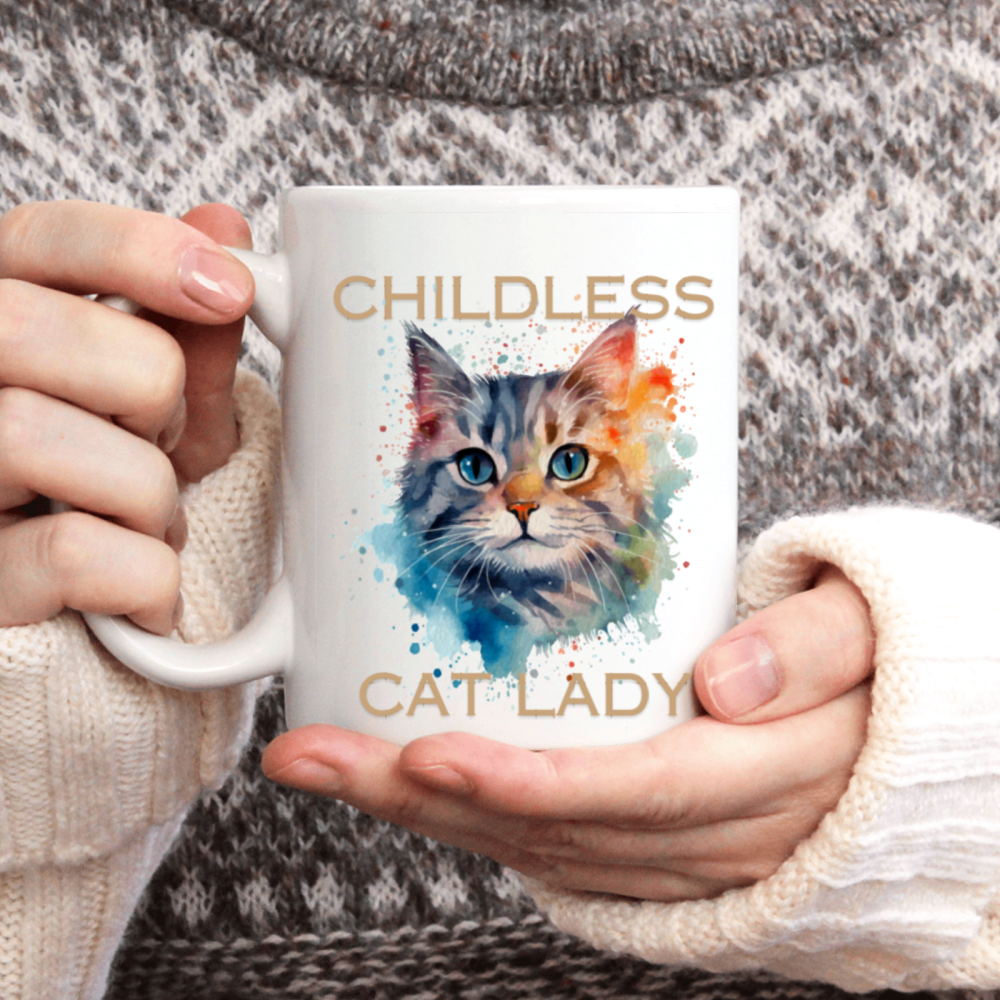 11 oz,3A grade, 330 ml, 2024 vote , Funny Ceramic mug Childless Cat Lady 2024 cup funny mug, best Halloween Christmas gift coffe cup