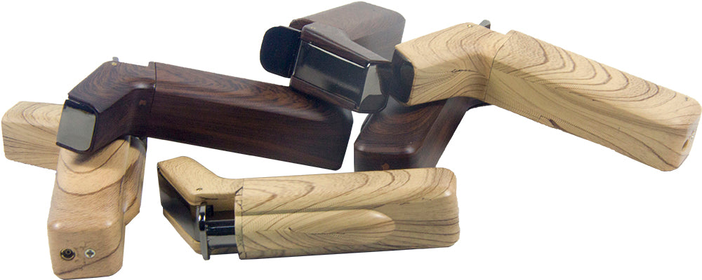 Wooden Finish Double Jet Torch Lighter Adjustable Flame Dark Wood Color