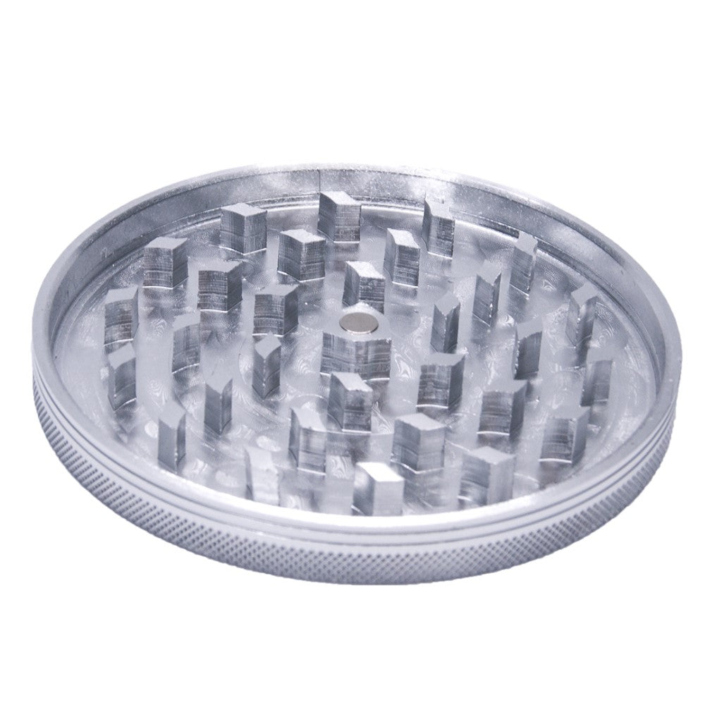 4 Inch Aluminum Huge 4 Piece Grinder Tobacco Herb Spice Crusher Silver Color