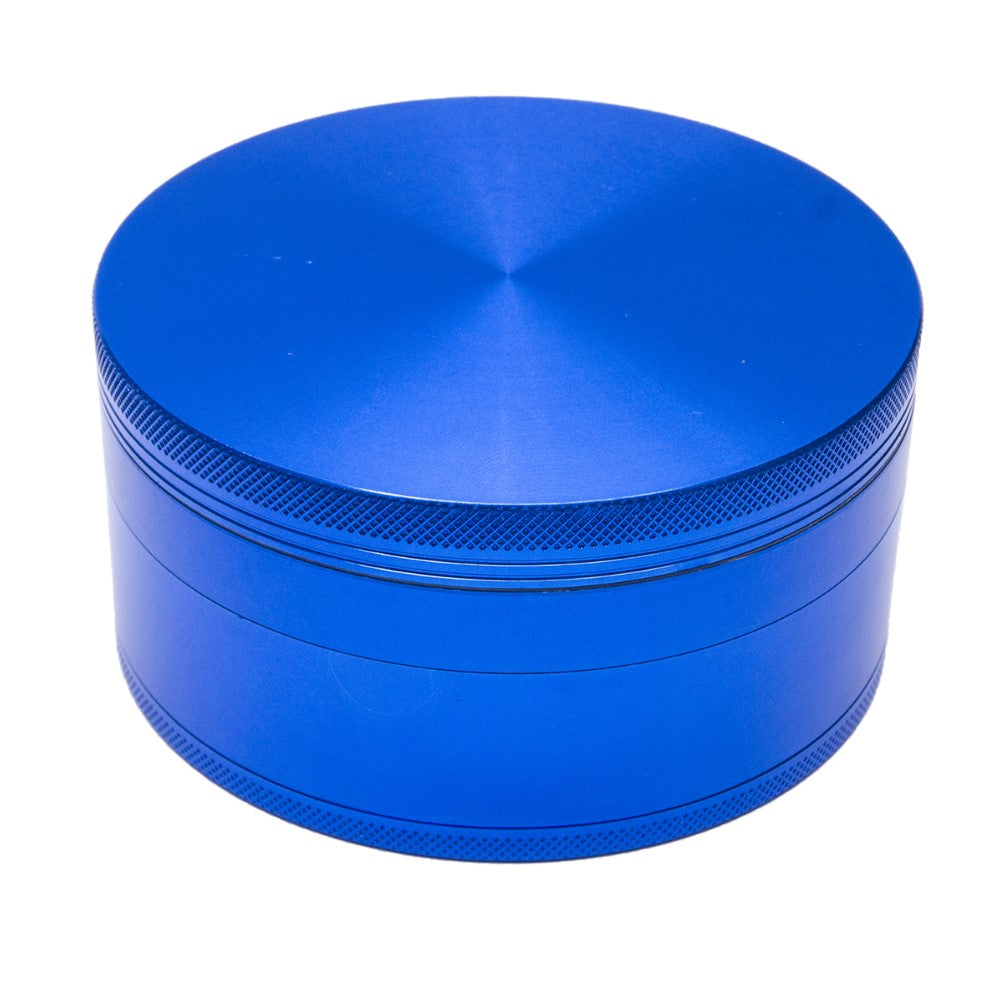 4" Aluminum Huge 4 Piece Grinder Tobacco Herb Spice Crusher w/ Gift Box Blue Spice Grinder