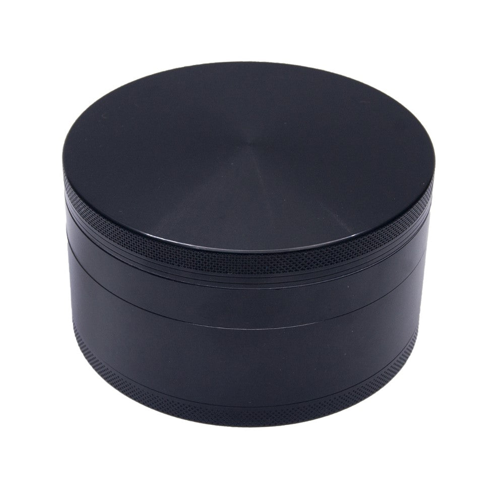 4" Aluminum Huge 4 Piece Grinder Tobacco Herb Spice Crusher w/ Gift Box Black