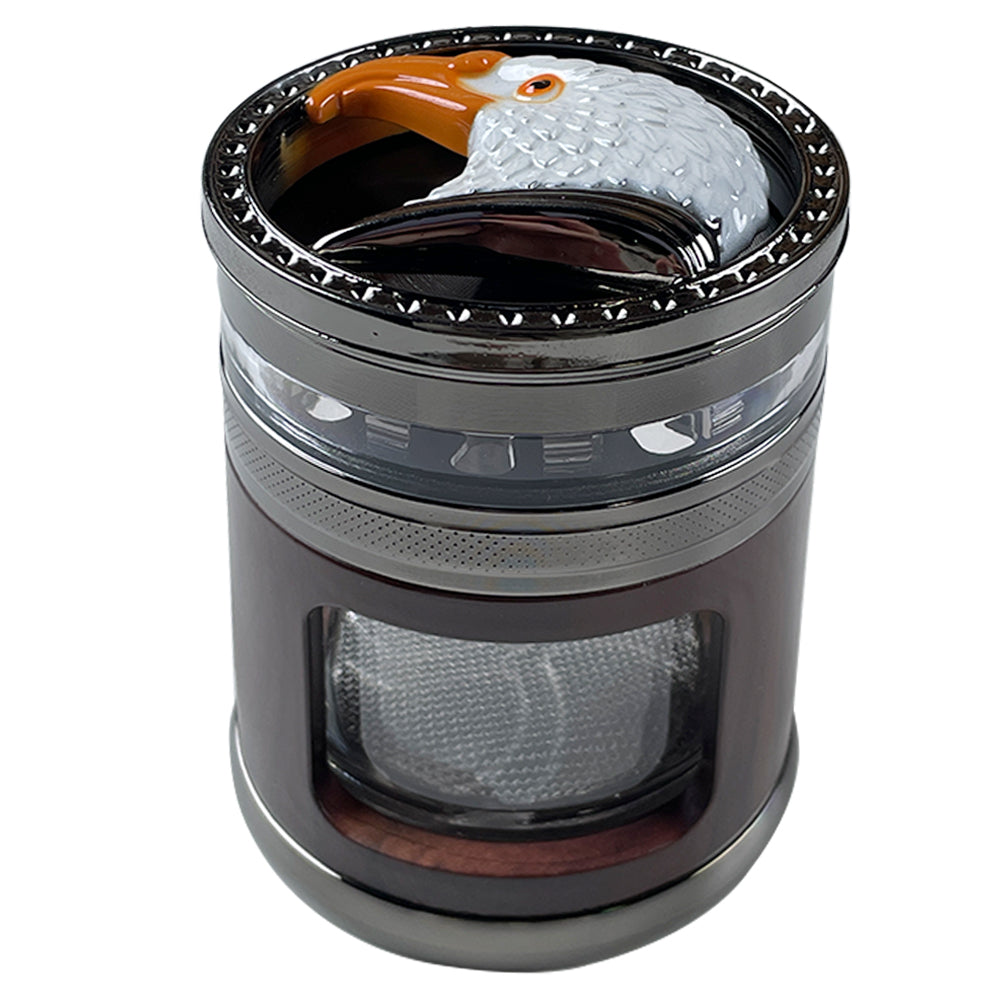3.3" 4 Pc Eagle Themed Herb Metal Tobacco Herb Spice Grinder Smoke Crusher GIFT