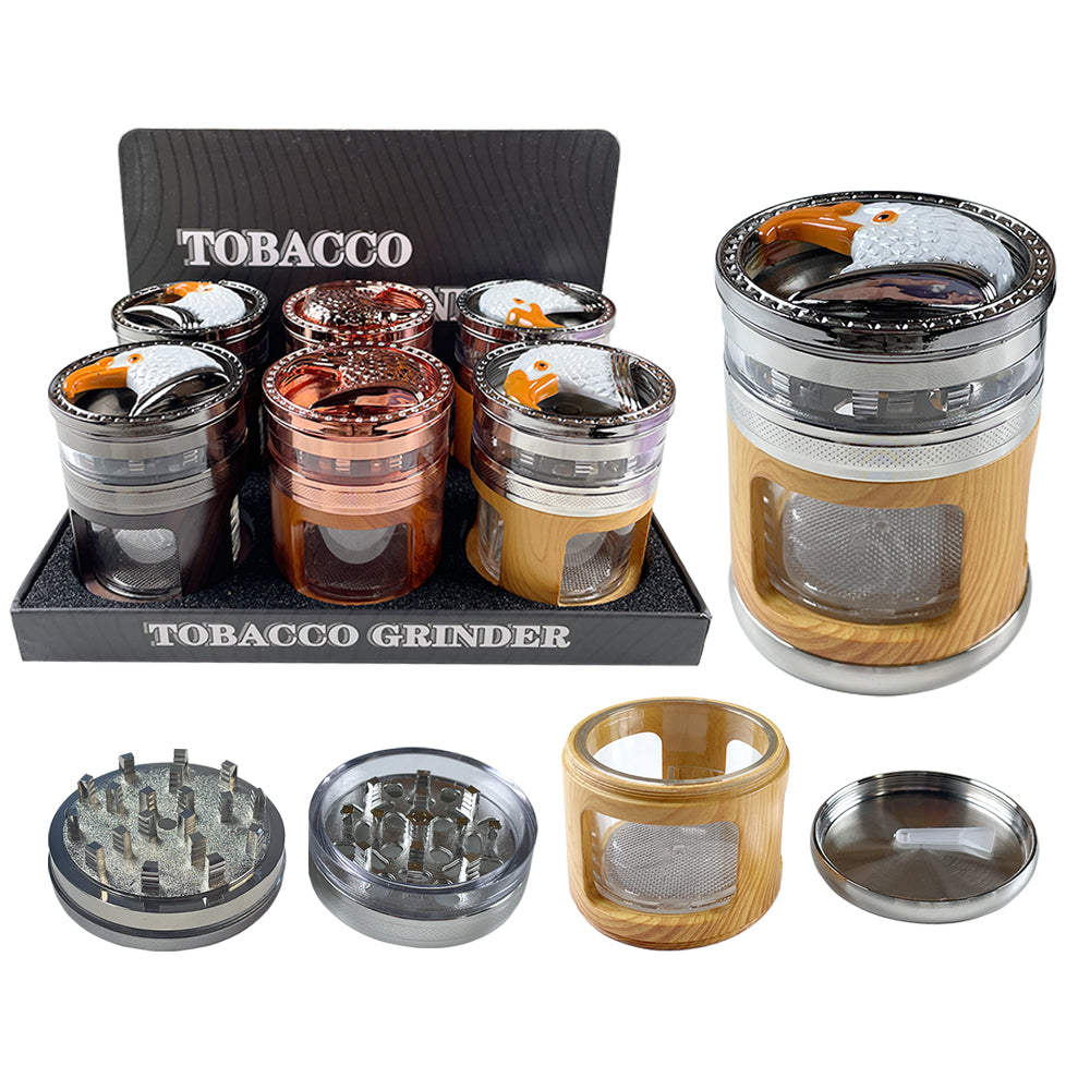 3.3" 4 Pc Eagle Themed Herb Metal Tobacco Herb Spice Grinder Smoke Crusher GIFT