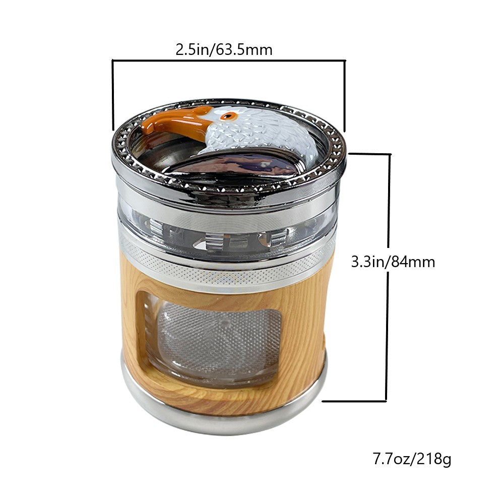 3.3" 4 Pc Eagle Themed Herb Metal Tobacco Herb Spice Grinder Smoke Crusher GIFT