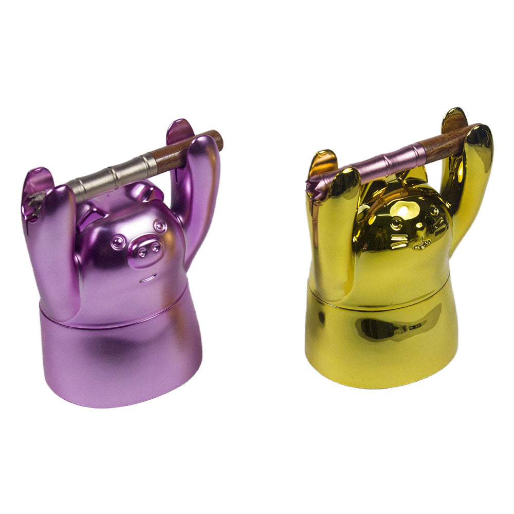 1.5" Tobacco Herb Grinder Spice Herbal 4 PC Smoke Crusher 3D Cat Hands up Holder