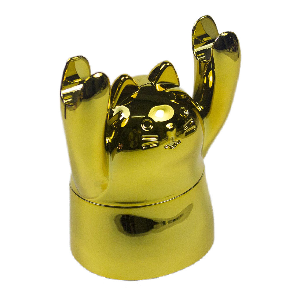 1.5" Tobacco Herb Grinder Spice Herbal 4 PC Smoke Crusher 3D Cat Hands up Holder