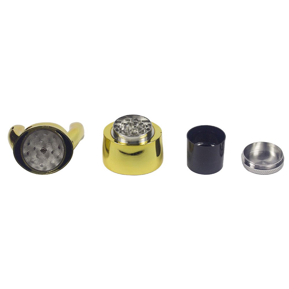 1.5" Tobacco Herb Grinder Spice Herbal 4 PC Smoke Crusher 3D Cat Hands up Holder