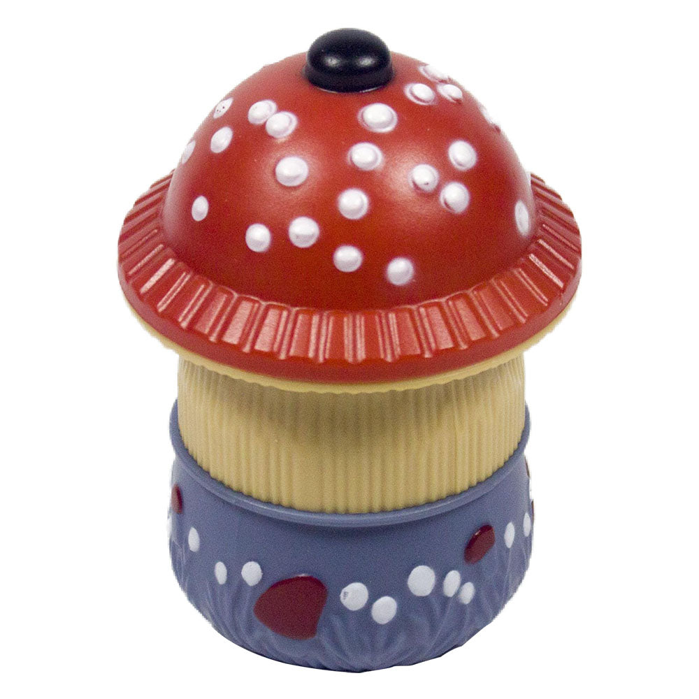 4 Parts Mushroom-Shaped Herb & Spice Grinder - Durable Plastic with Metal Core
