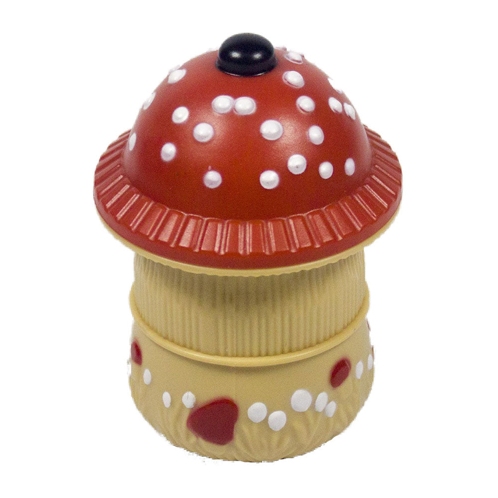 4 Parts Mushroom-Shaped Herb & Spice Grinder - Durable Plastic with Metal Core