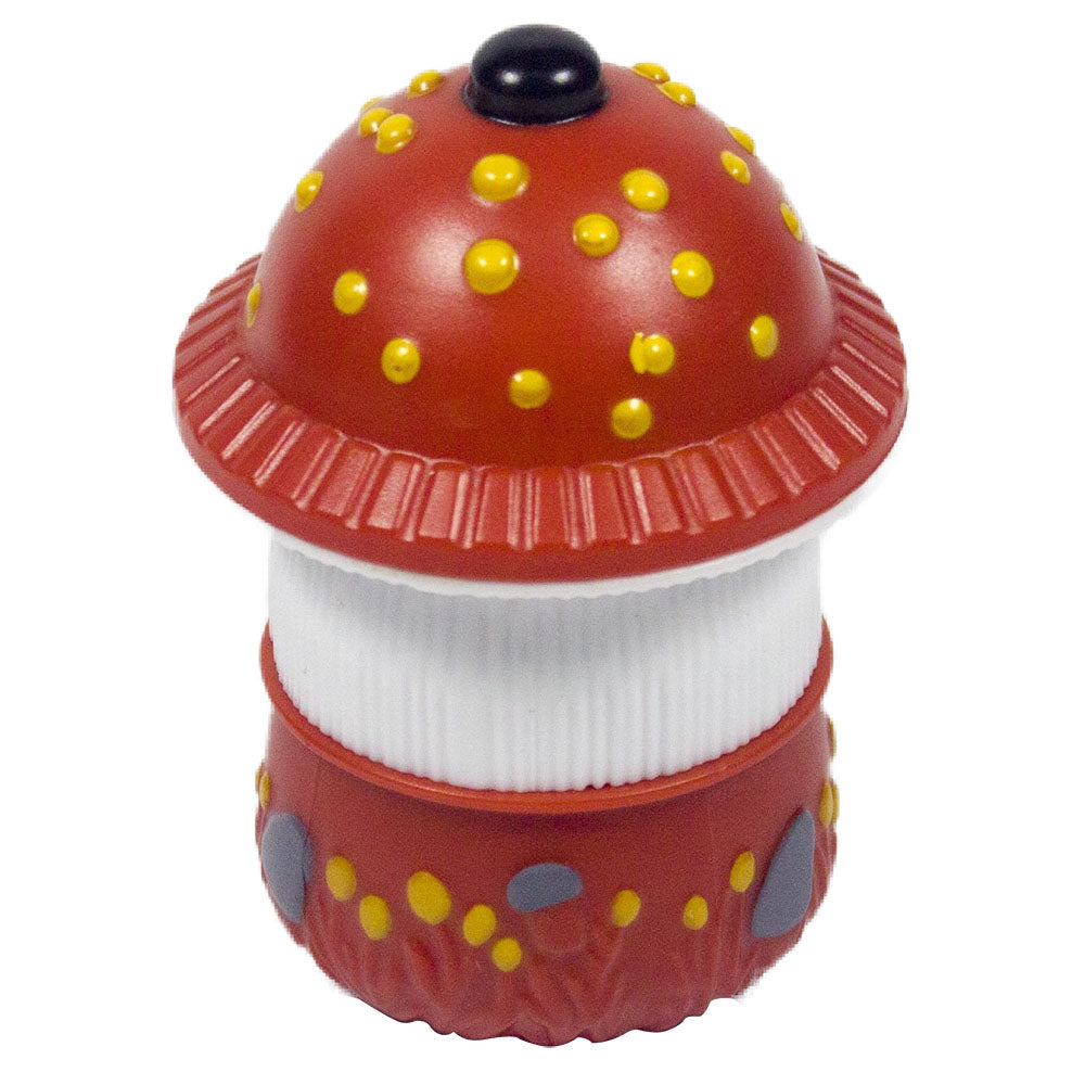 4 Parts Mushroom-Shaped Herb & Spice Grinder - Durable Plastic with Metal Core