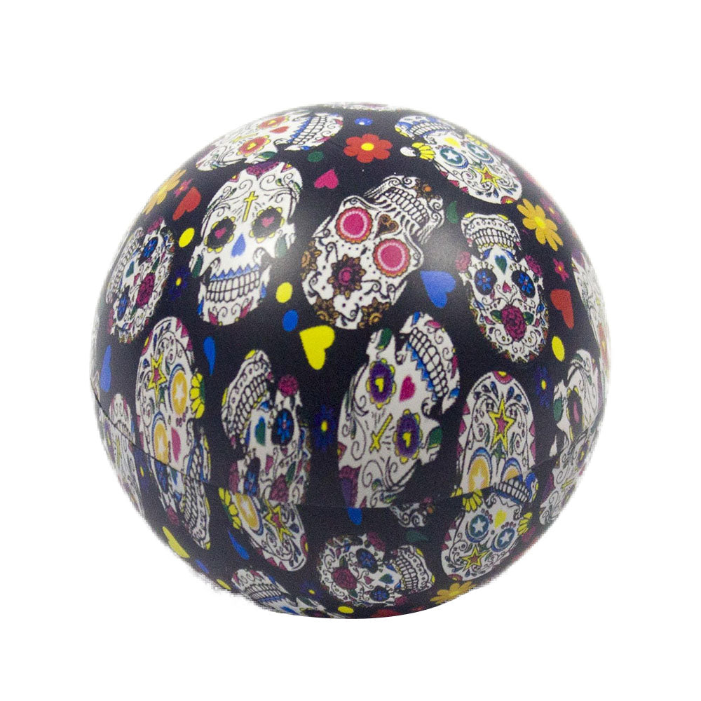 3-Part Metal Tobacco Grinder with Decorative Sugar Skull Design - Portable Herb