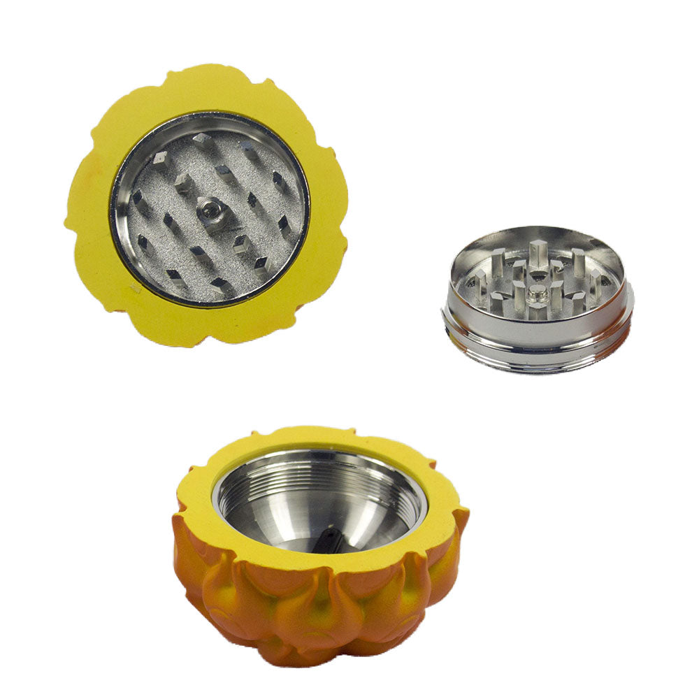 3 Parts 3D Devil Fruit Design Herb Grinder for Spices and Tobacco Novelty METAL