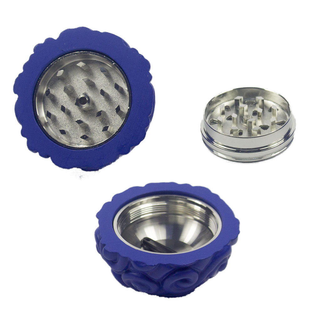 3 Parts 3D Devil Fruit Design Herb Grinder for Spices and Tobacco Novelty METAL
