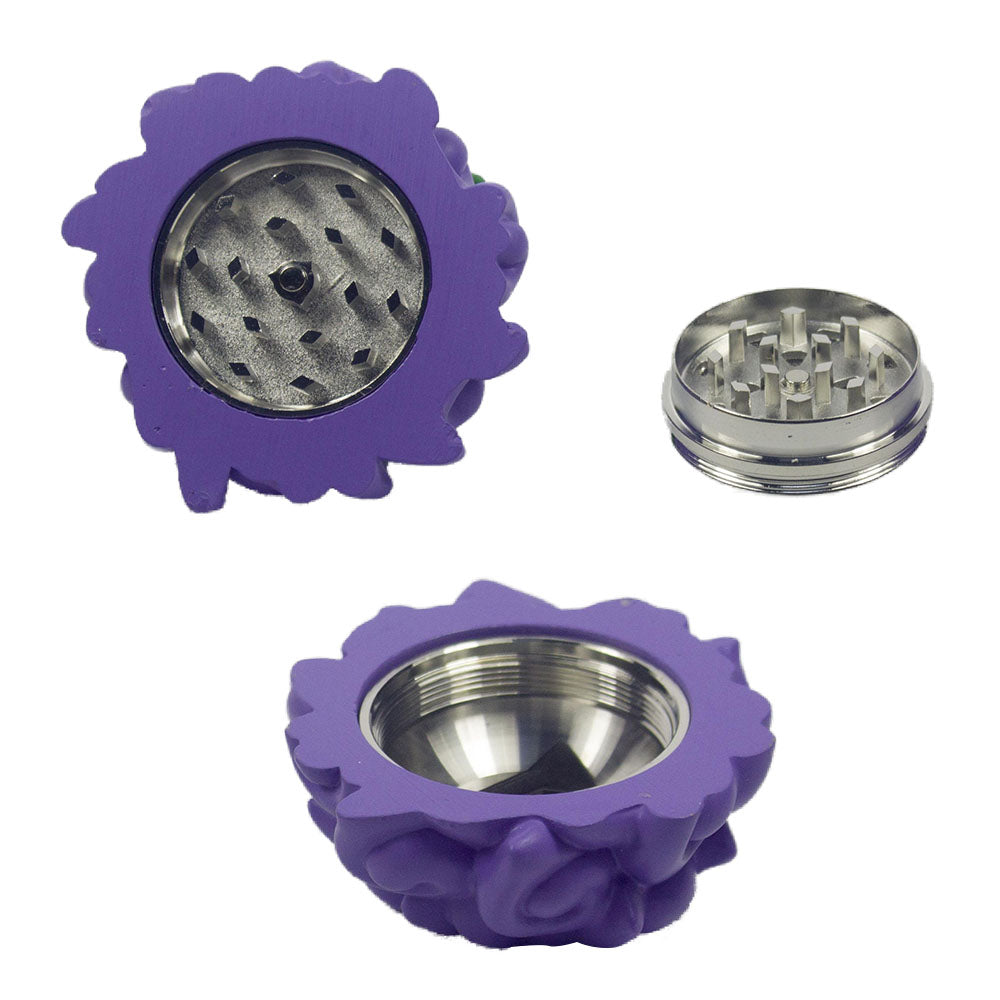 3 Parts 3D Devil Fruit Design Herb Grinder for Spices and Tobacco Novelty METAL