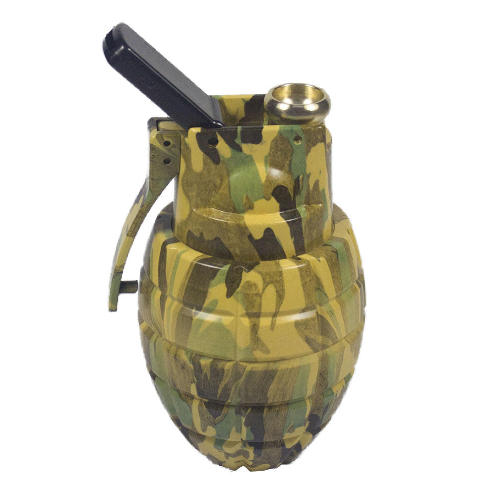 2.7"4 PC 3D Grenade Tobacco Herb Spice Grinder with Hookah on Top Halloween gift