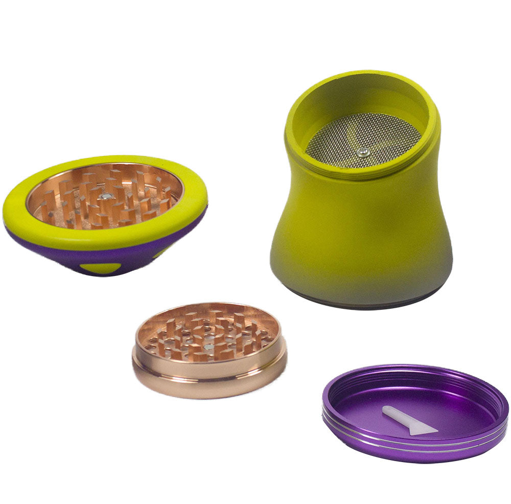3" 4Pc Metal Mushroom Tobacco Herb Spice Grinder Smoke Crusher Halloween gift