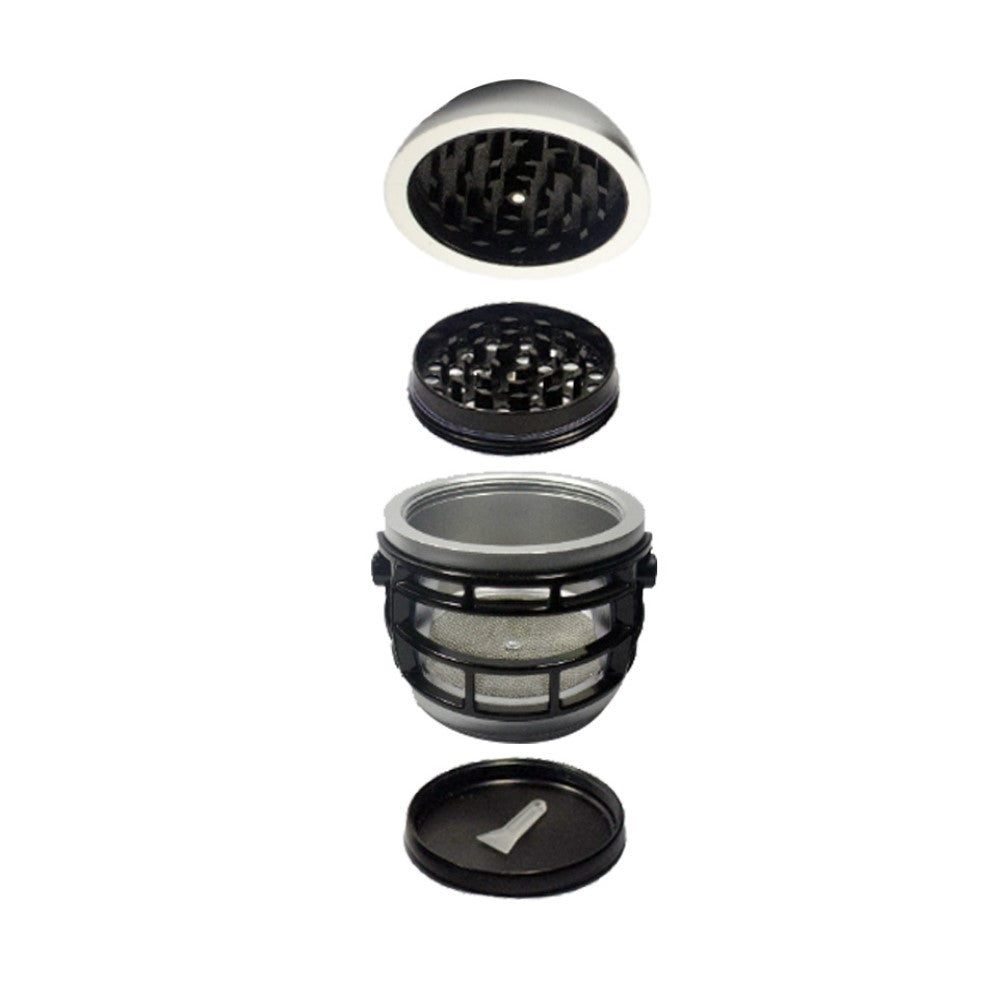 3.2" 4 PC 3D Metal Football Helmet Tobacco Herb Spice Grinder Smoke Crusher