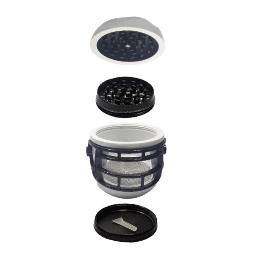 3.2" 4 PC 3D Metal Football Helmet Tobacco Herb Spice Grinder Smoke Crusher