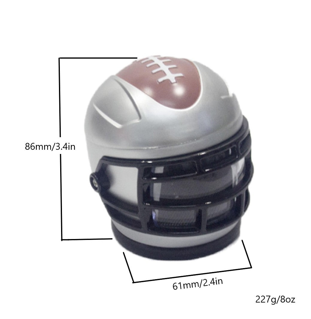 3.2" 4 PC 3D Metal Football Helmet Tobacco Herb Spice Grinder Smoke Crusher