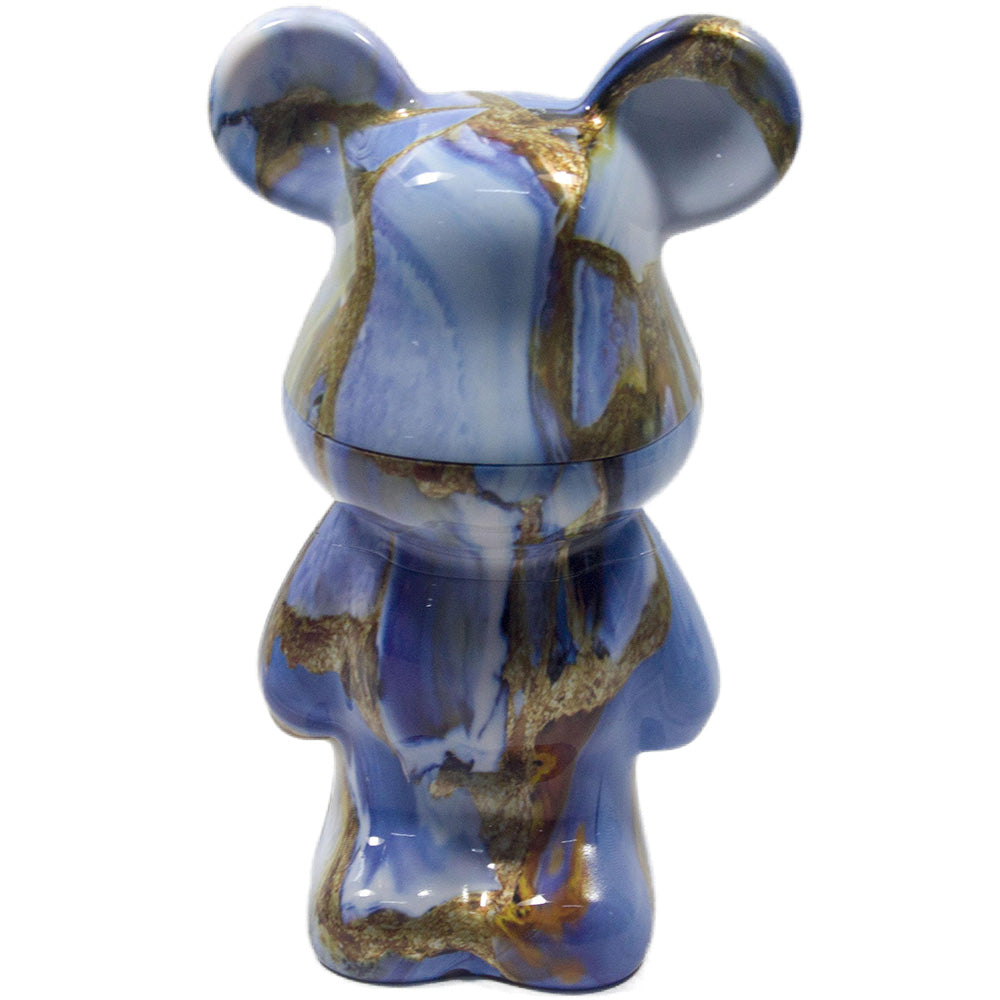 5.5" H 4PC Colorful Fluid Bear Marble-Patterned Grinders Tobacco Herb Spice Gift