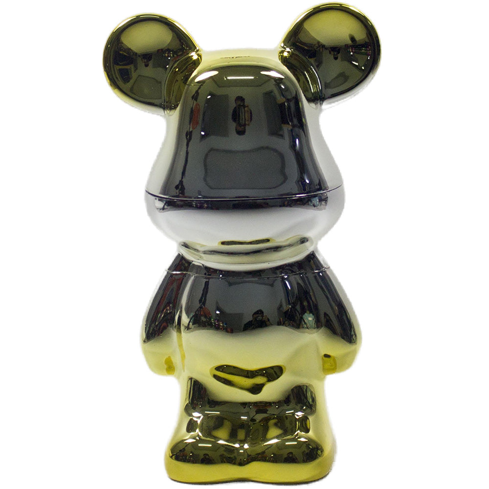 5.5" H 4PC Colorful Metallic Bear -Patterned Grinders Tobacco Herb Spice Gift