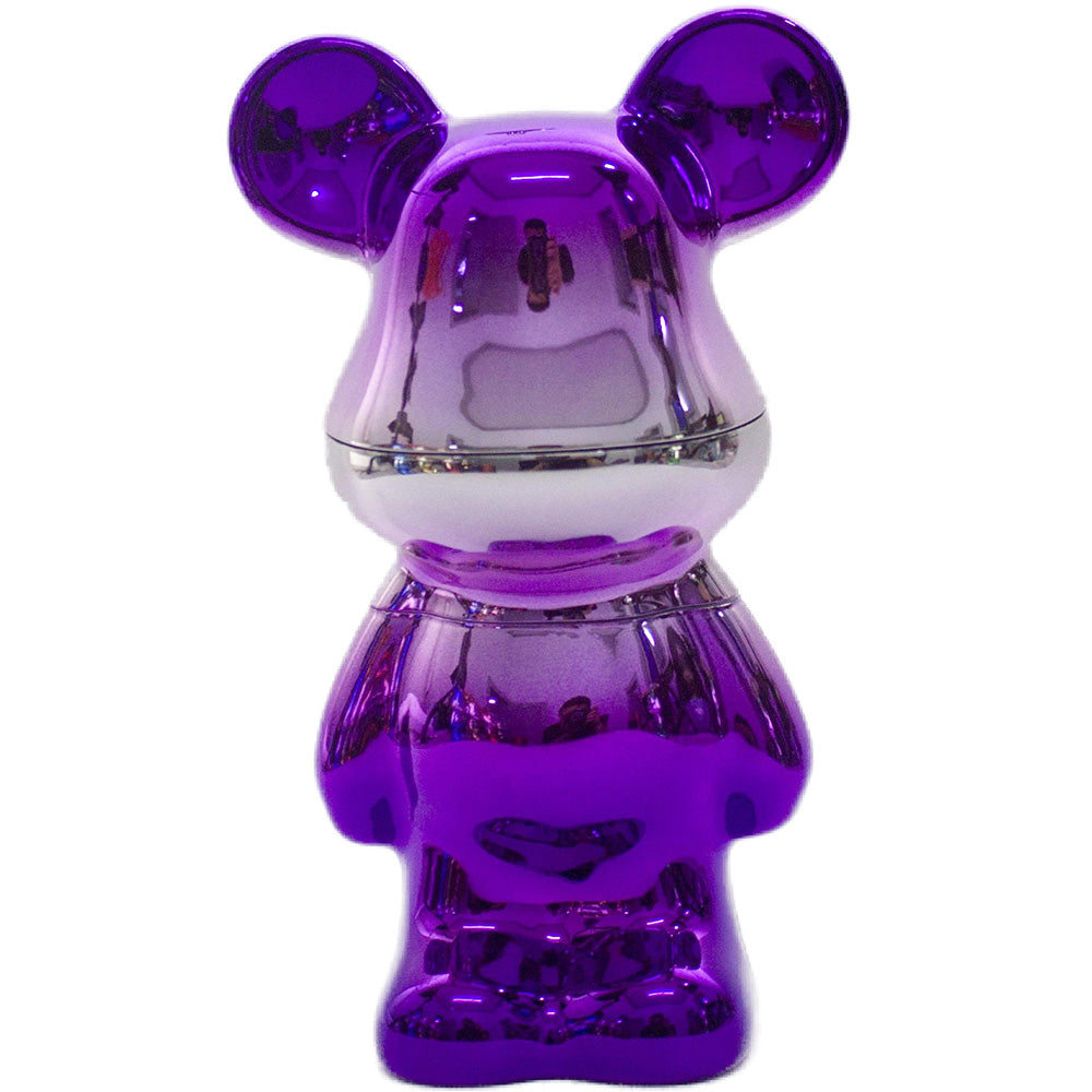5.5" H 4PC Colorful Metallic Bear -Patterned Grinders Tobacco Herb Spice Gift