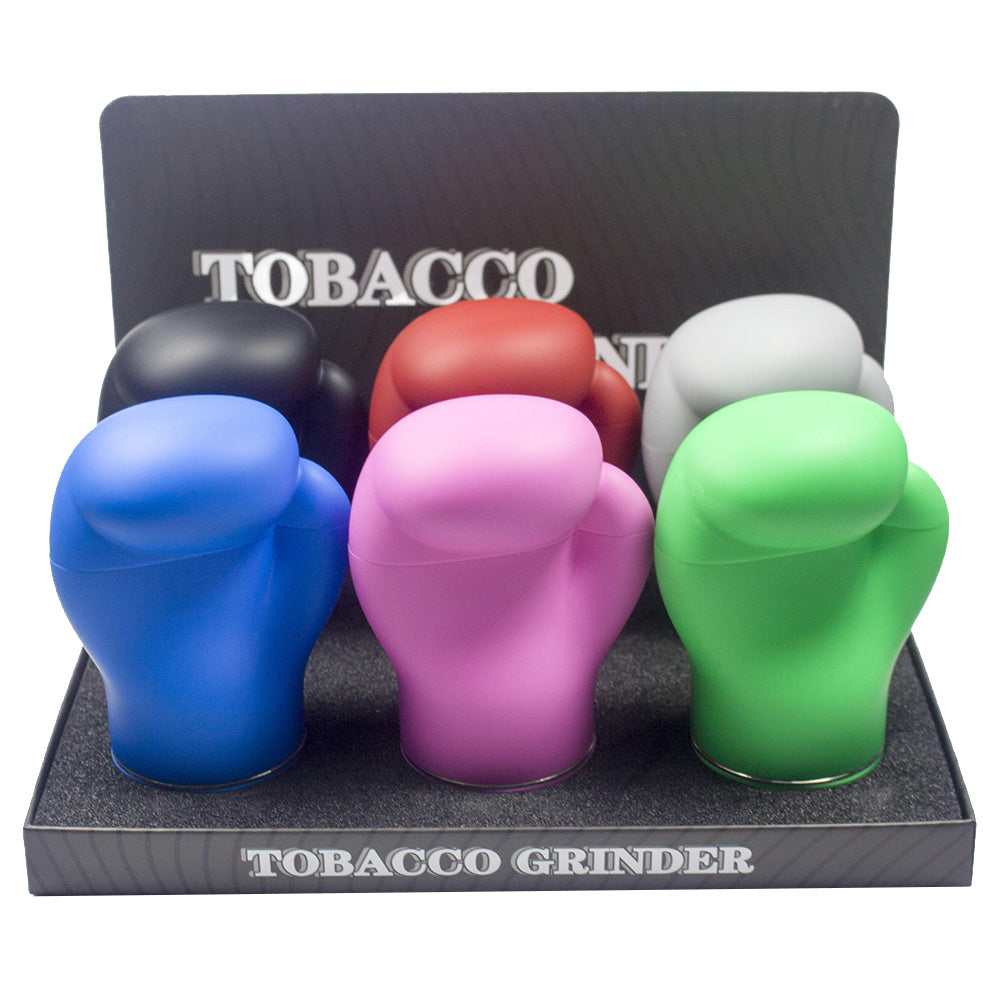 4.6" H 4PC Colorful Fist-Shaped Herb Grinders Tobacco smoking Spice Gift Novetly