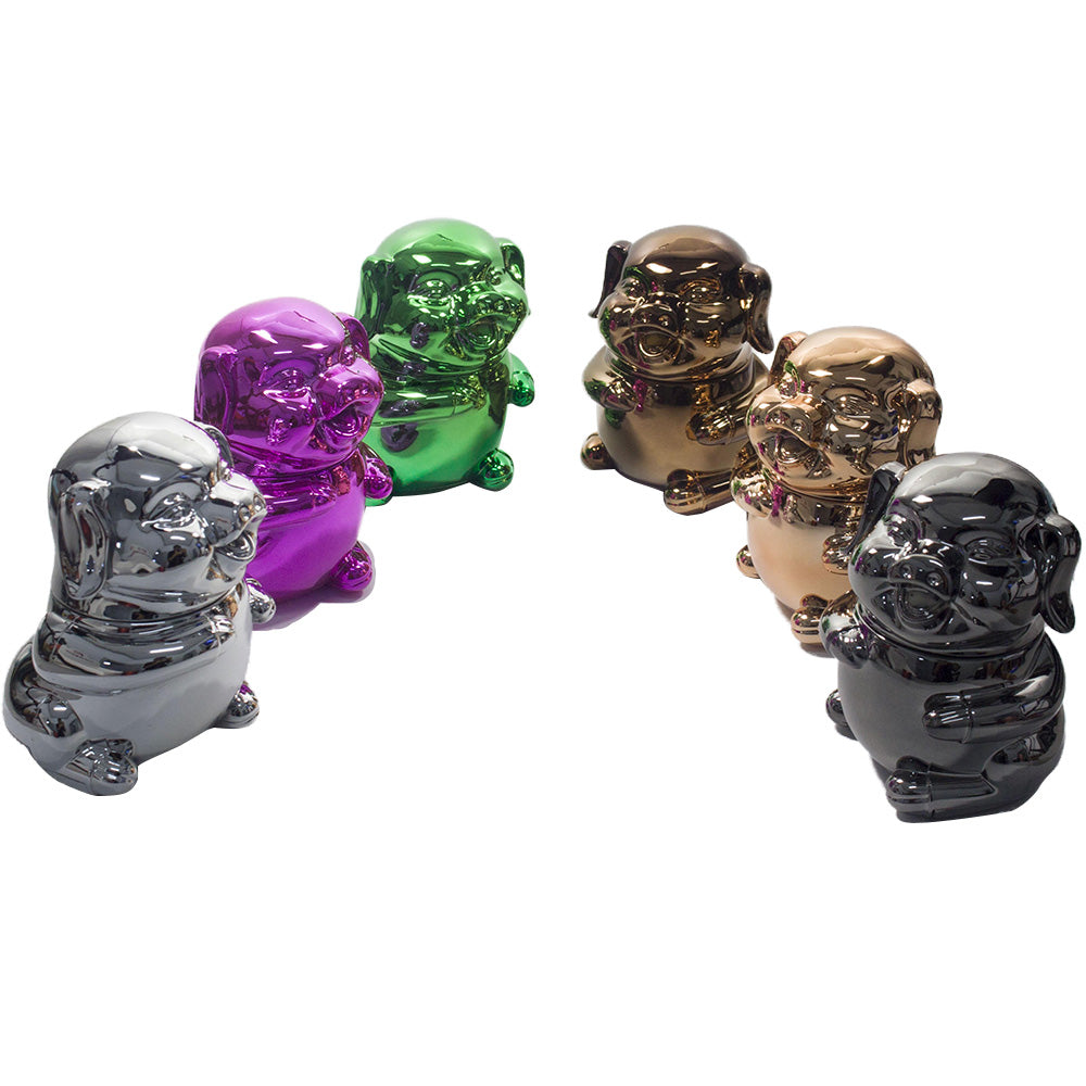4.5" H 4PC Shiny PIG Herb Grinders Tobacco smoking Spice Gift Novetly Drawer