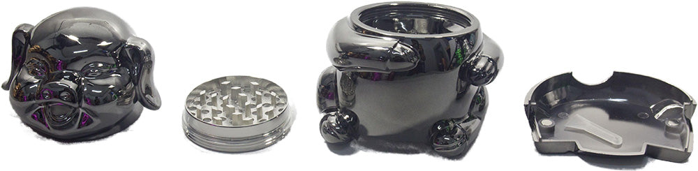 4.5" H 4PC Shiny PIG Herb Grinders Tobacco smoking Spice Gift Novetly Drawer