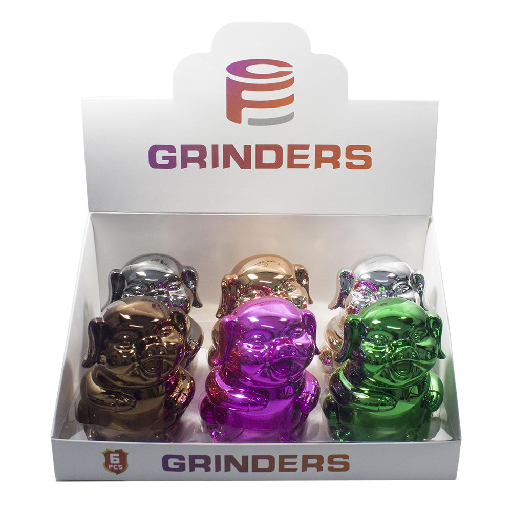 4.5" H 4PC Shiny PIG Herb Grinders Tobacco smoking Spice Gift Novetly Drawer