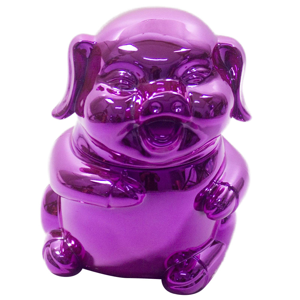 4.5" H 4PC Shiny PIG Herb Grinders Tobacco smoking Spice Gift Novetly Drawer