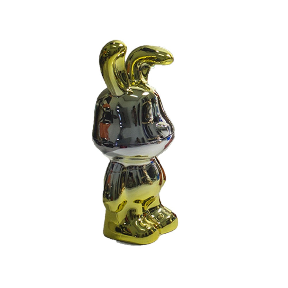 6.5" H 4PC Colorful Metallic Bunny -Patterned Grinders Tobacco Herb Spice Gift