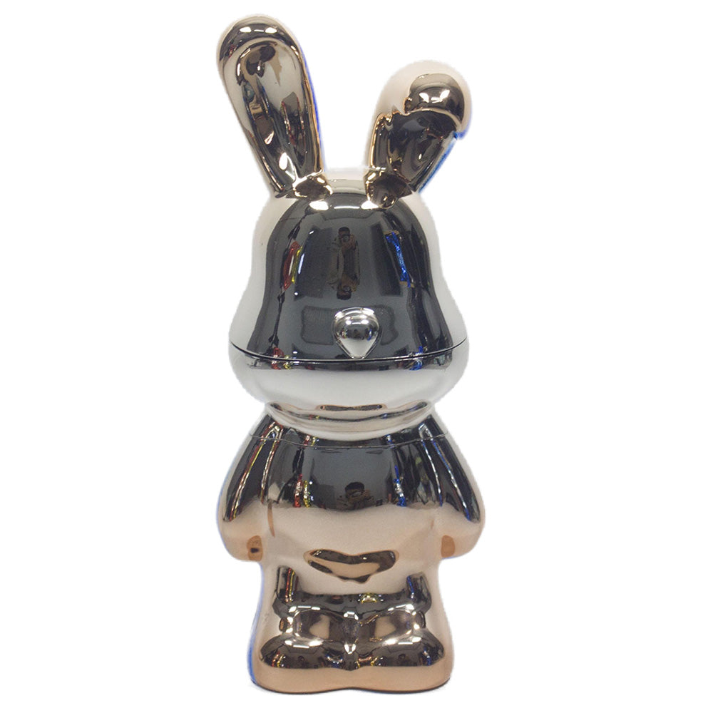 6.5" H 4PC Colorful Metallic Bunny -Patterned Grinders Tobacco Herb Spice Gift