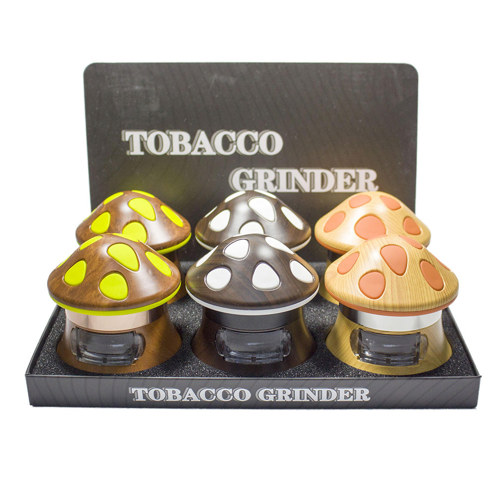 3" Premium 4 Layer Mushroom Grinder With Drawer Herb Spice Crusher for Kitchen
