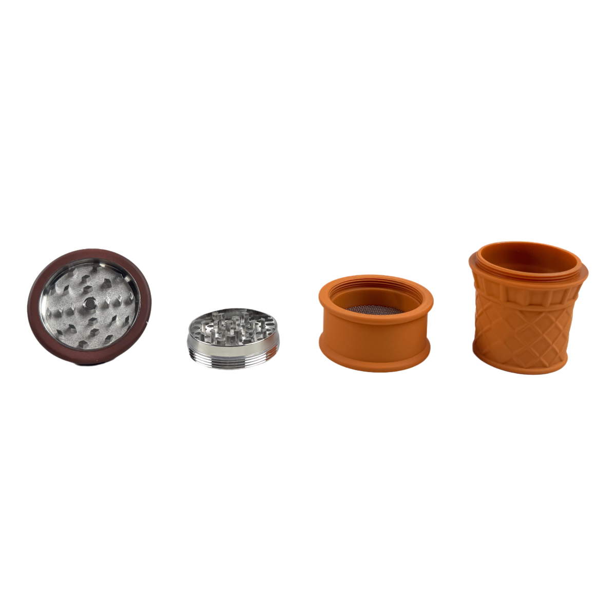 Ice Cream Cone Herb Grinder 4Layer Spice Crusher Cute Design Portable Smoke Tool