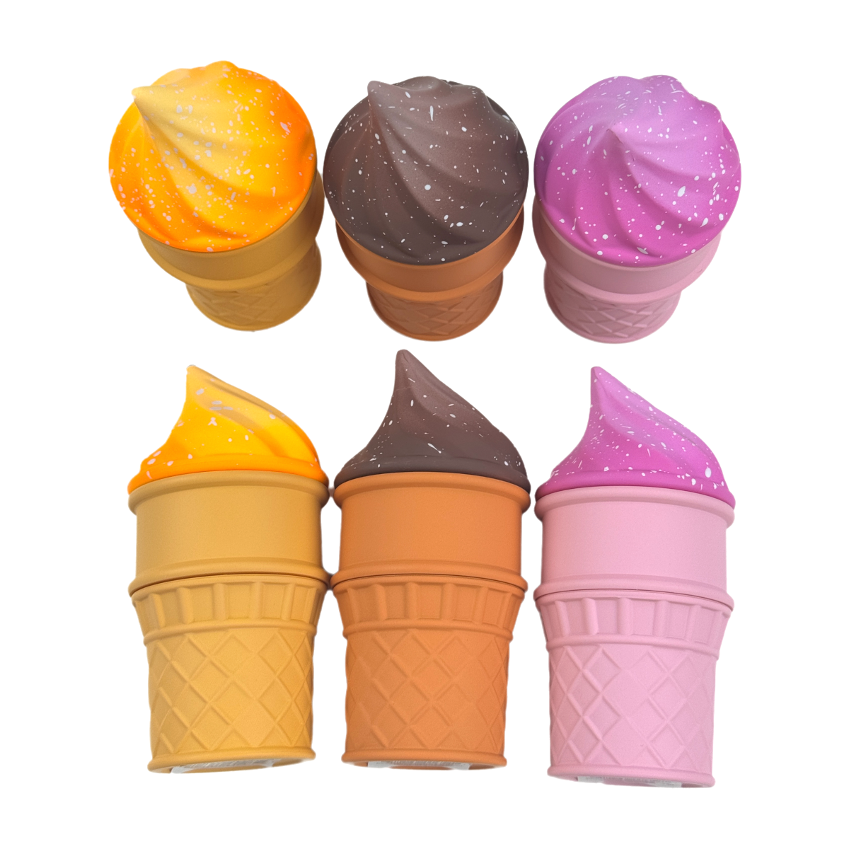 Ice Cream Cone Herb Grinder 4Layer Spice Crusher Cute Design Portable Smoke Tool