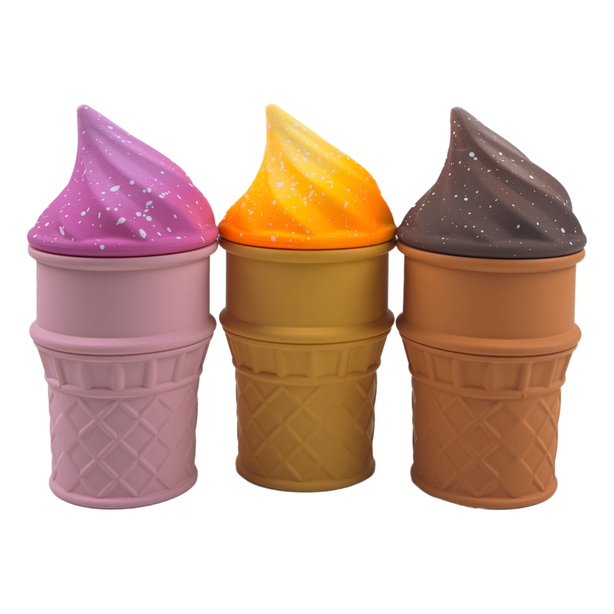 Ice Cream Cone Herb Grinder 4Layer Spice Crusher Cute Design Portable Smoke Tool
