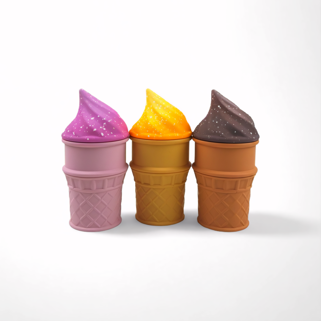 Ice Cream Cone Herb Grinder 4Layer Spice Crusher Cute Design Portable Smoke Tool