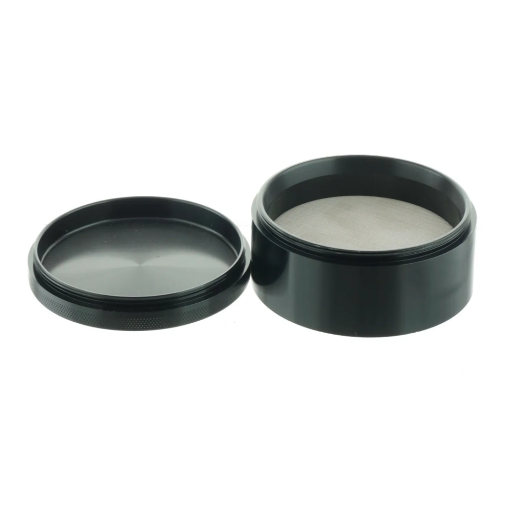 4" Aluminum Huge 4 Piece Grinder Tobacco Herb Spice Crusher w/ Gift Box Black
