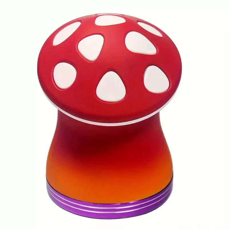 3" 4Pc Metal Mushroom Tobacco Herb Spice Grinder Smoke Crusher Halloween gift