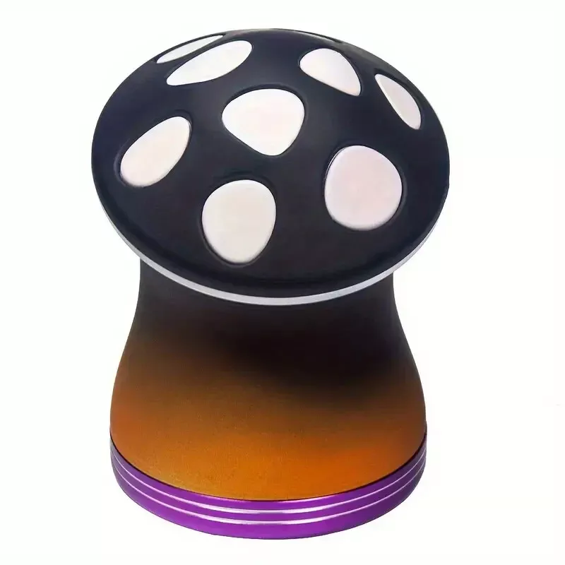 3" 4Pc Metal Mushroom Tobacco Herb Spice Grinder Smoke Crusher Halloween gift