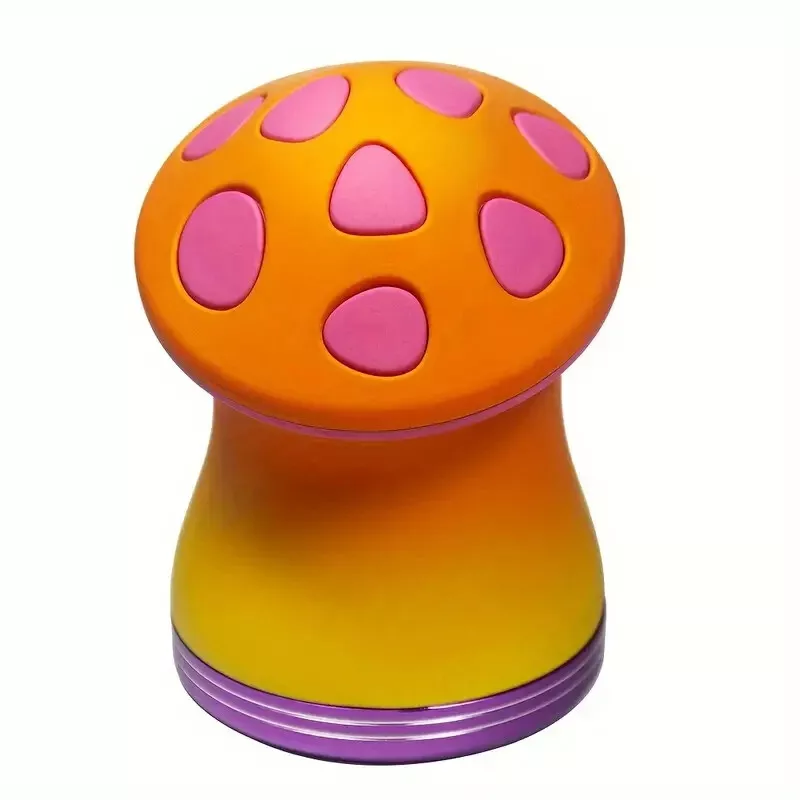 3" 4Pc Metal Mushroom Tobacco Herb Spice Grinder Smoke Crusher Halloween gift