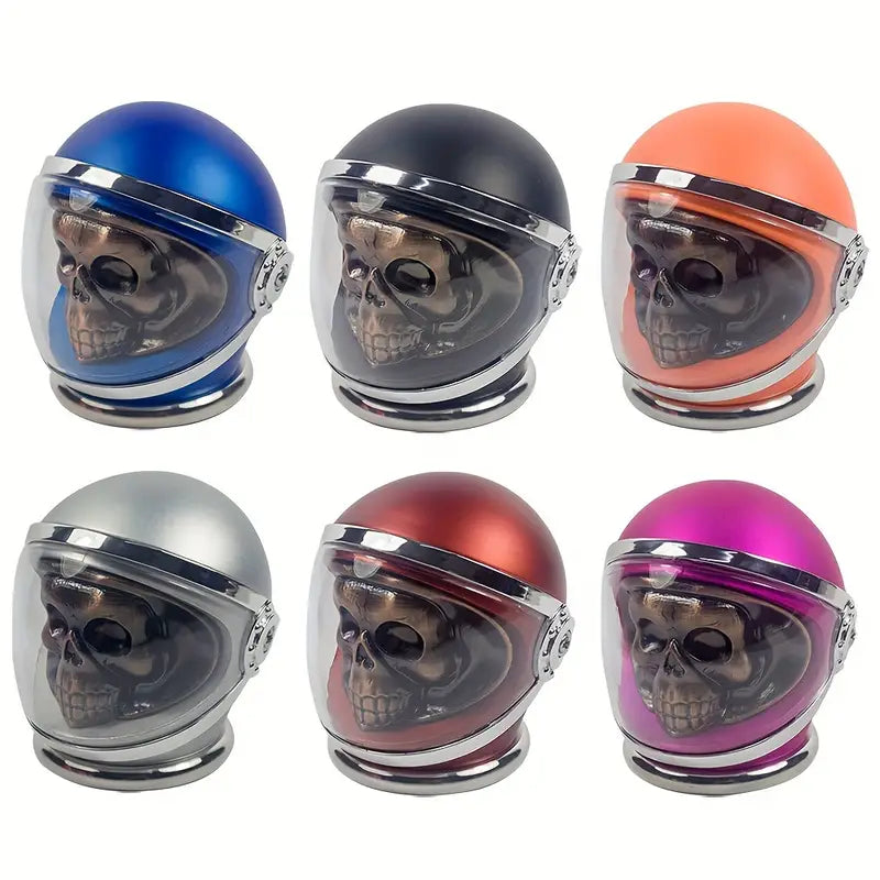 3" 4 PC 3D Copper Metal Skull in Helmet Tobacco Herb Spice Grinder Smoke Crusher