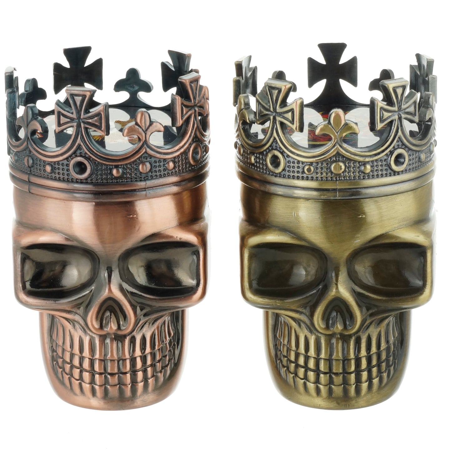 3 Piece Skull Metal Alloy Tobacco Spice Grinder Crusher USA Seller W/ Gift Box