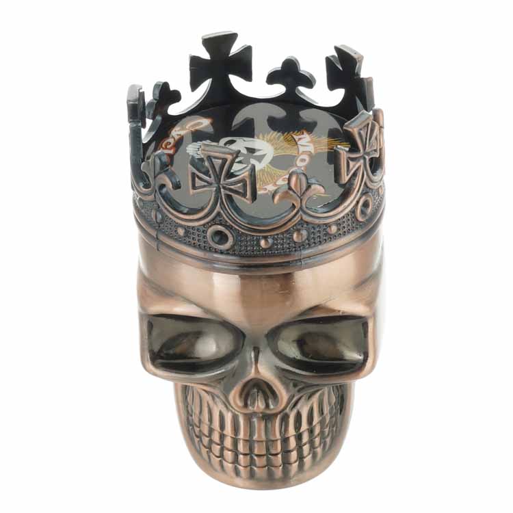 3 Piece Skull Metal Alloy Tobacco Spice Grinder Crusher USA Seller W/ Gift Box