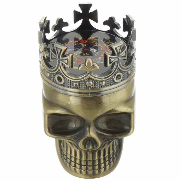3 Piece Skull Metal Alloy Tobacco Spice Grinder Crusher USA Seller W/ Gift Box