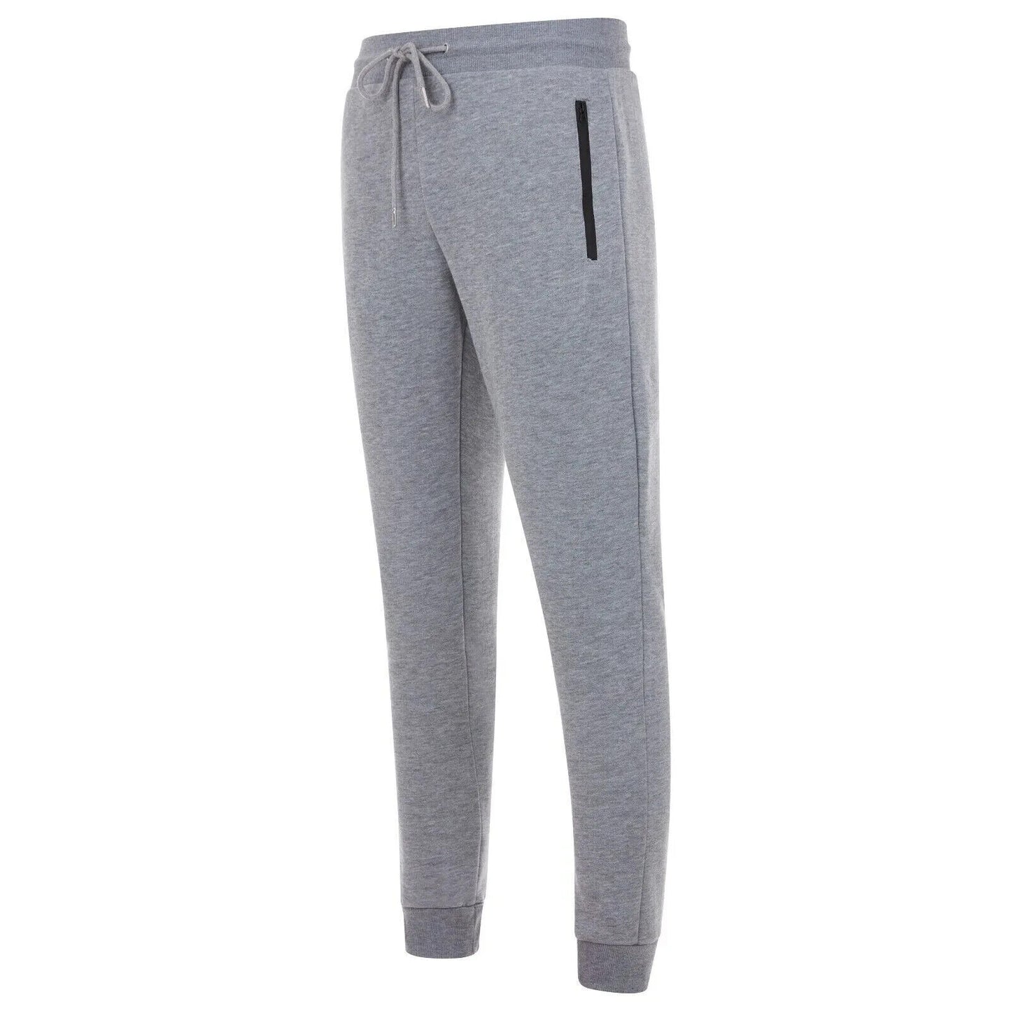 Men's Fleece Lined Slim Fit Casual Tech Jogger Sweatpants W Zipper Pockets S-3XL