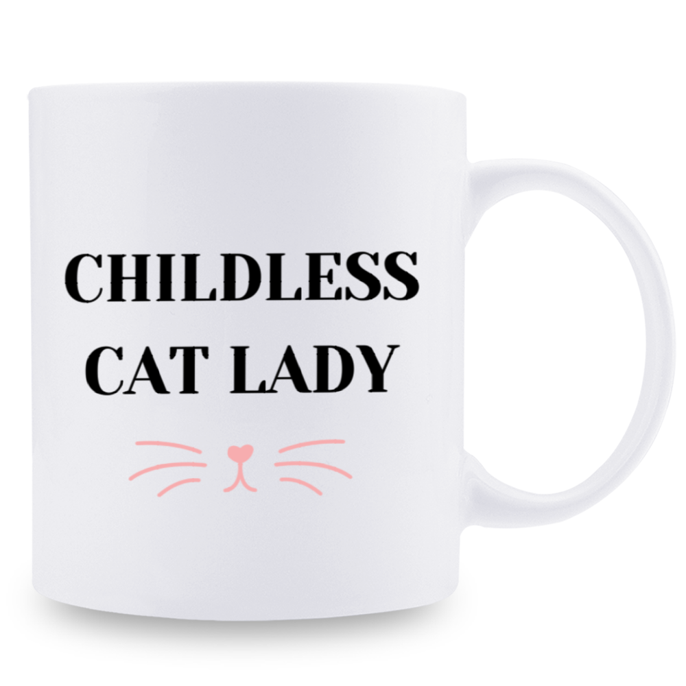 11 oz,3A grade, 330 ml, 2024 vote , Funny Ceramic mug  Childless Cat Lady 2024 cup funny mug, best Halloween Christmas gift coffe cup